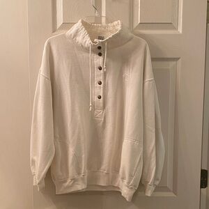 Women’s White Button-Up Sweater